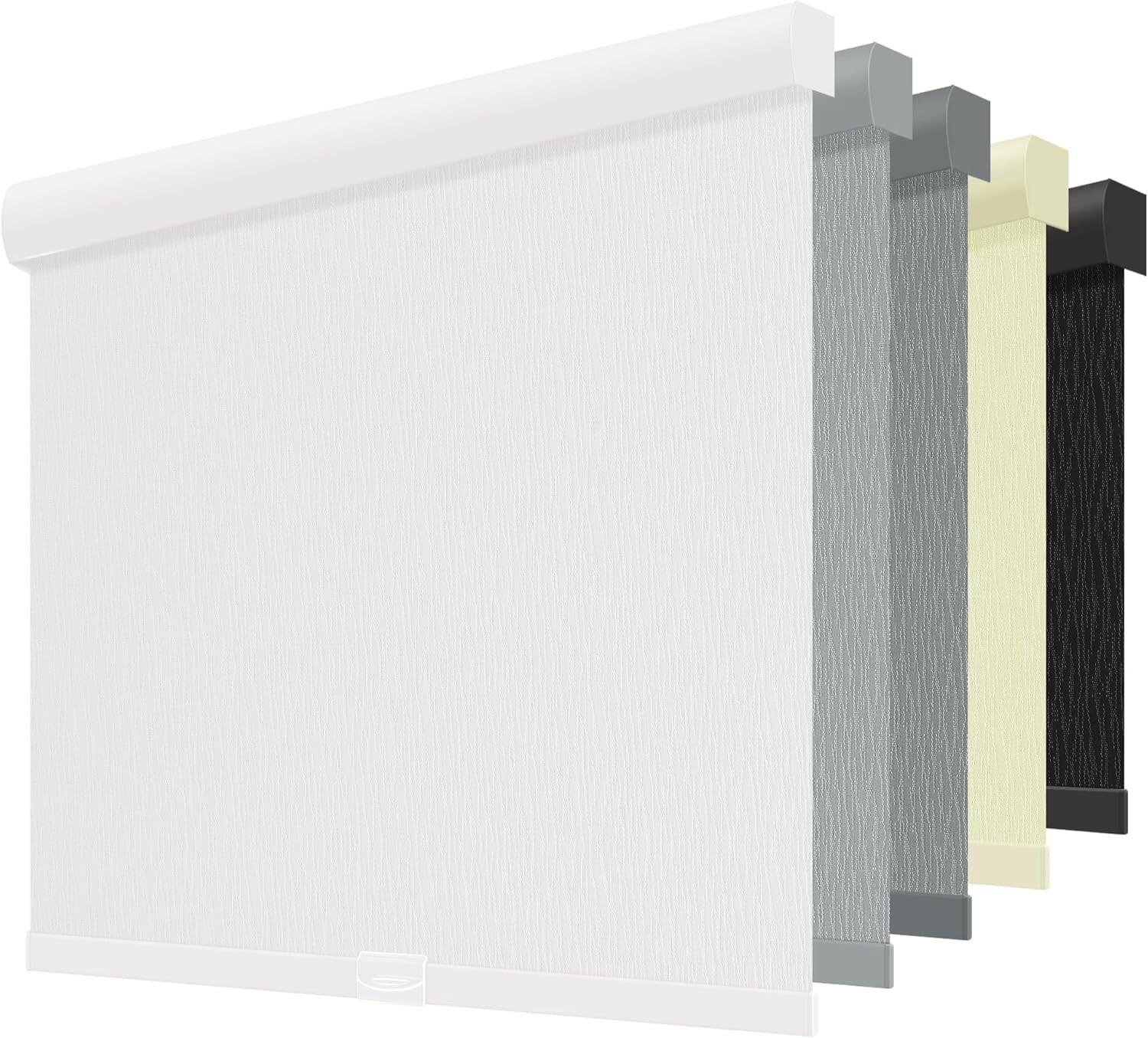 ChrisDowa Cordless Blackout Roller Shades for Windows, 34″W x 72″H, White