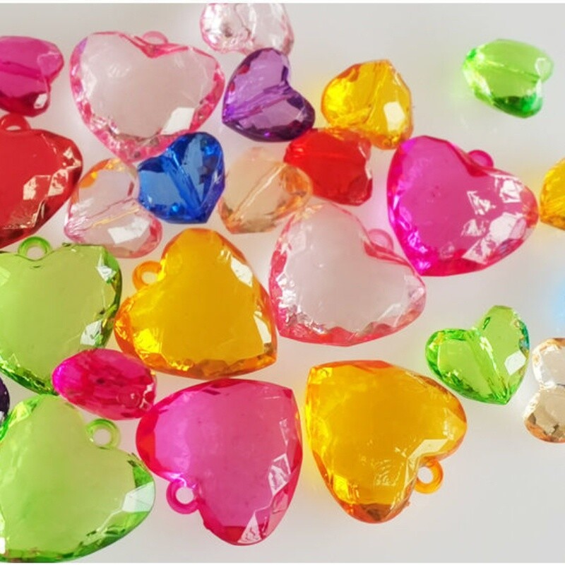 Shiny Crystal Door Curtain Heart Shaped Beading Self Adhesive Hanging Partition