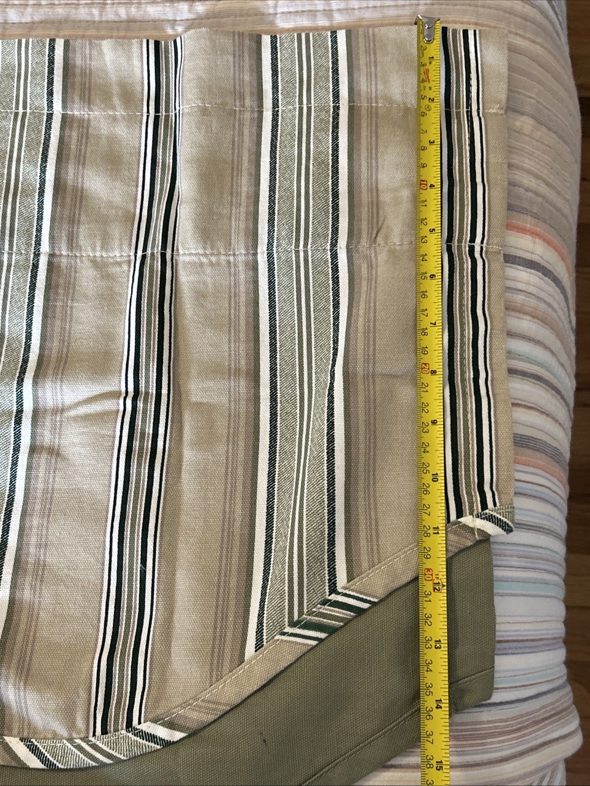 (3) JC Penney Home Collection Valences Beige/Green/Black/White 58 in