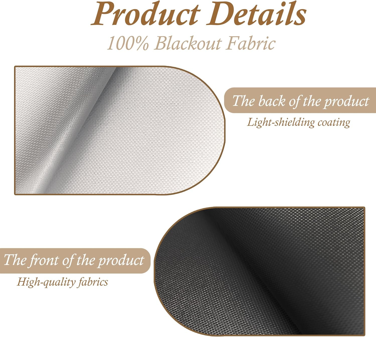 Blackout Blinds Shade,100% Blackout Material Curtains with Stickers,Portable Ins