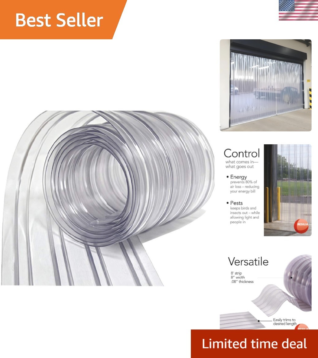 Vinyl Replacement Strip Curtain for Walk in Freezers, Coolers, & Warehouse Do…