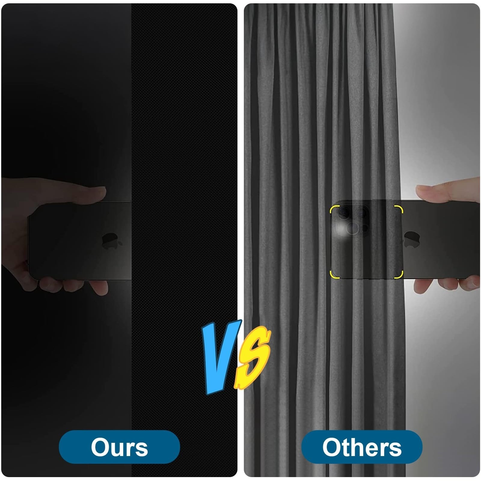 100% Blackout Curtains for Bedroom, Portable DIY Window Blinds 118″x57″