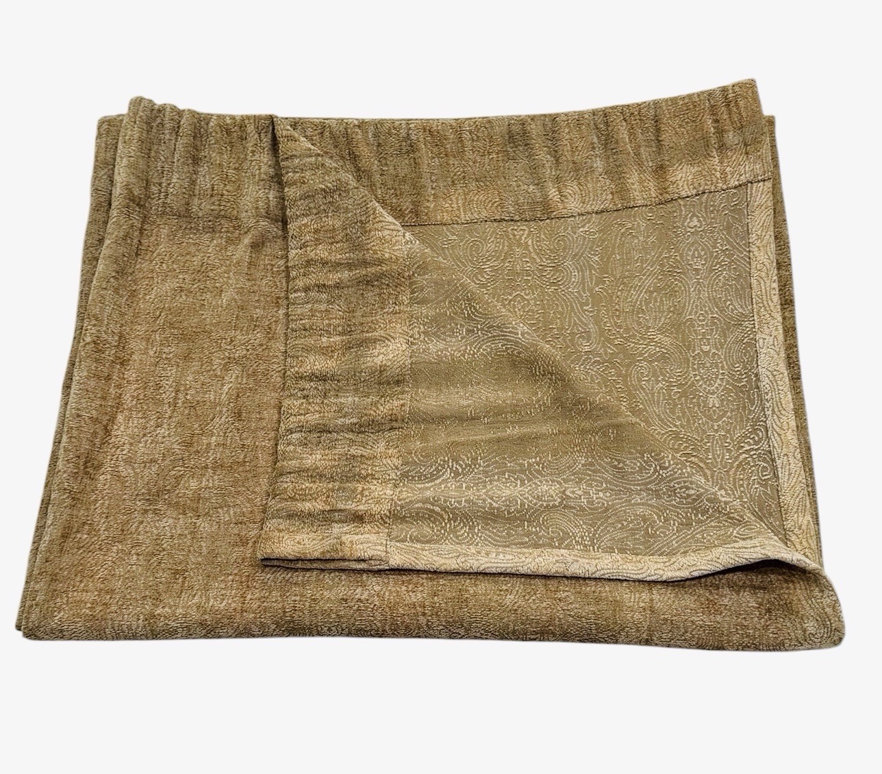 2 panels Vtg JC Penney Chris Madden Rayon High Quality Curtains 83×51 Gold/beige