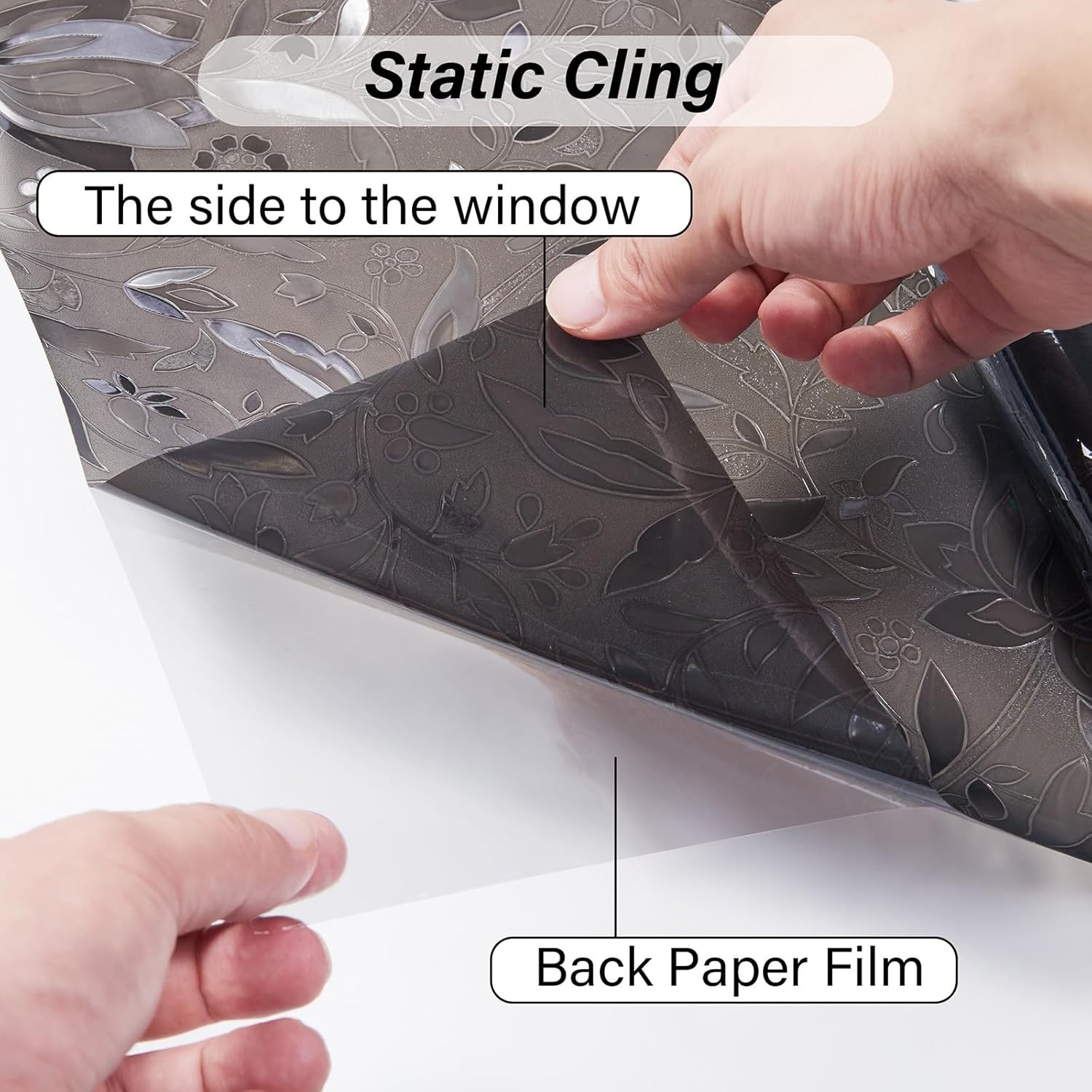 Reusable Decorative Window Privacy Film – Anti-UV Static Cling, 17.5×78.7 Inches