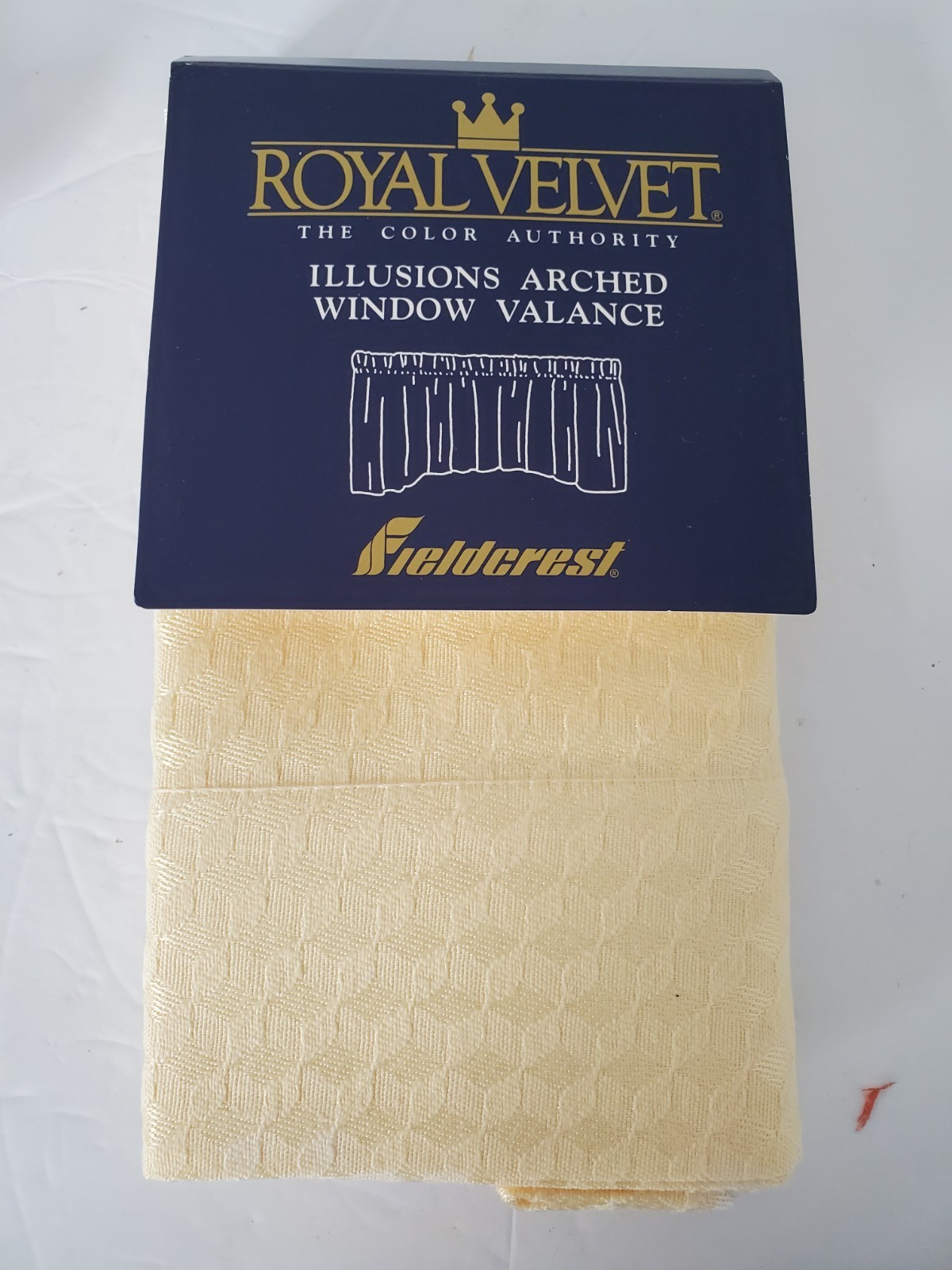*NEW* Yellow arched window valance 68 by 18 “ROYAL VELVET” Rod Pocket