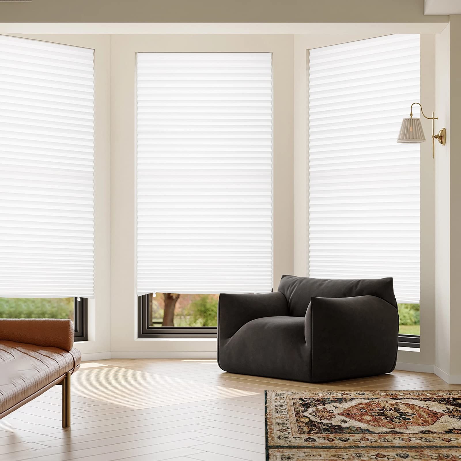 MYshade 6 Pack Temporary Light Filtering Paper Shades 36″W*72″H – 6 PC, White