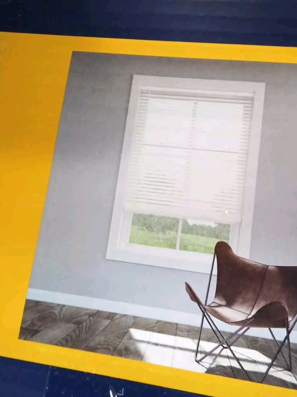 Levolor 41.5in X 64-in 2 in Slat Cordless White Faux Wood Blinds