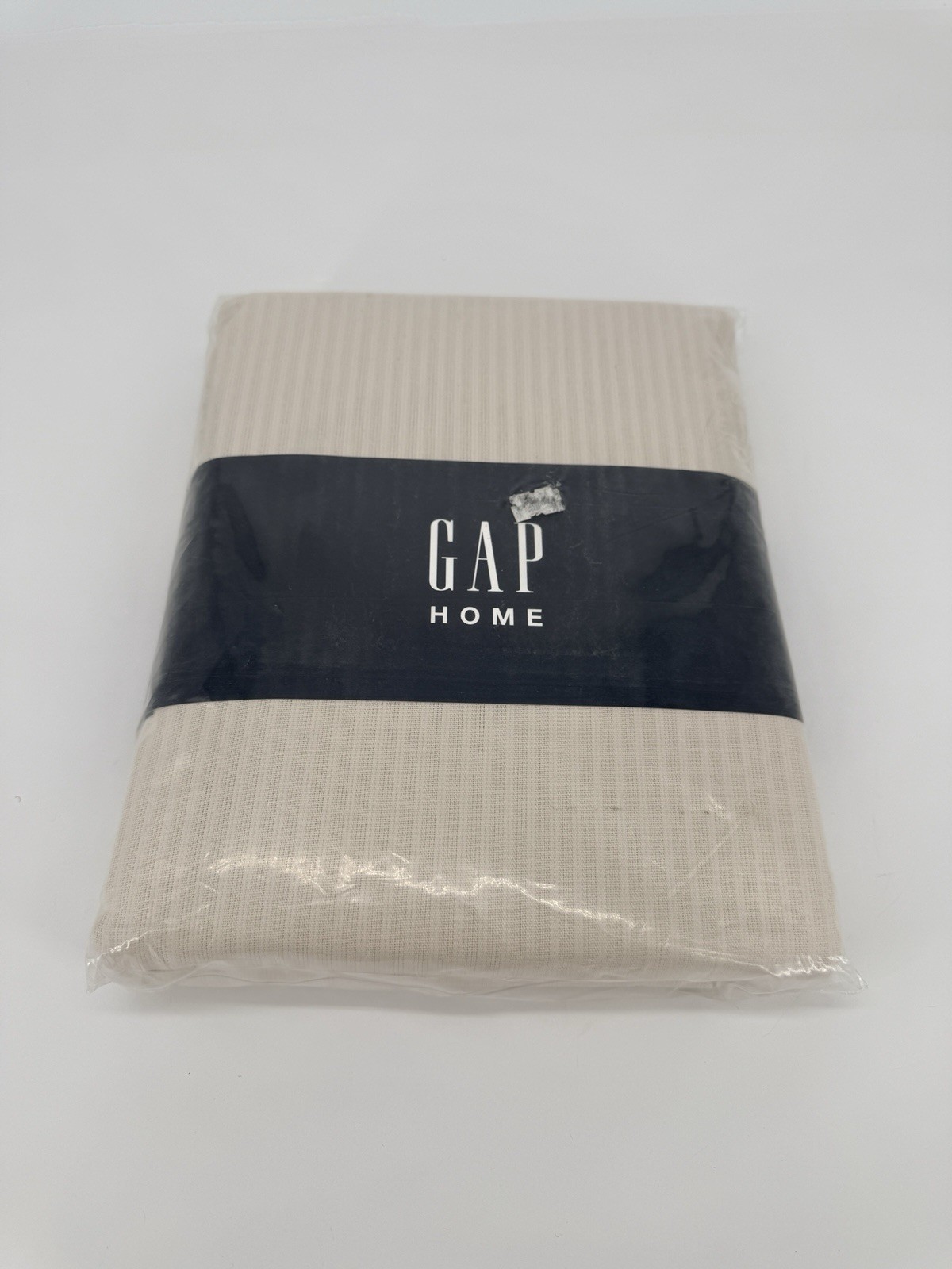 Gap Home Organic Cotton Window Curtain pair 48×84 sheer dobby dyed Khaki