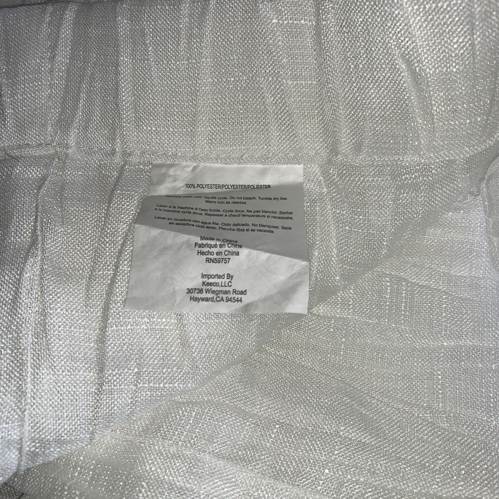 Weston 2 Rod Pocket Tiers 60 In Width X 36 In Length -White