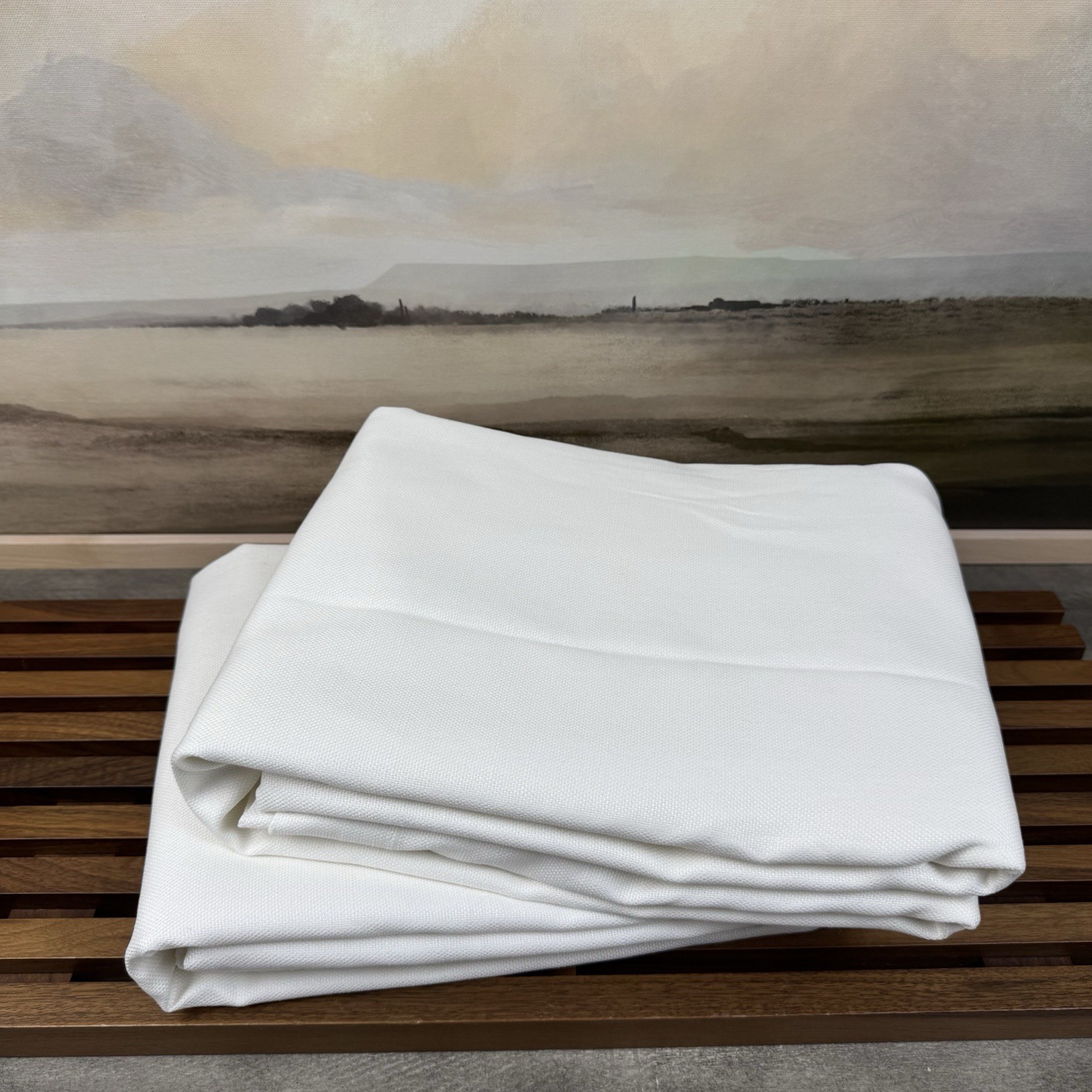 Pottery Barn Broadway Curtains Drapes 50”x96” Unlined White Flaws Read Set/2