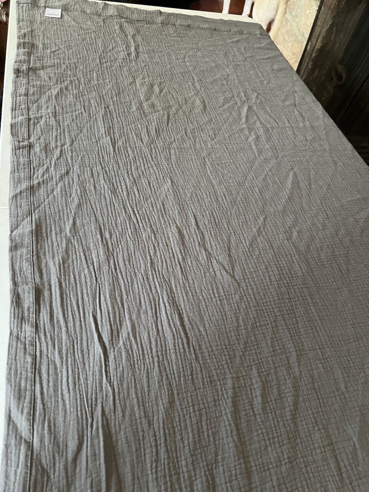 Gauze Window Panel Medium Gray 44”x92”