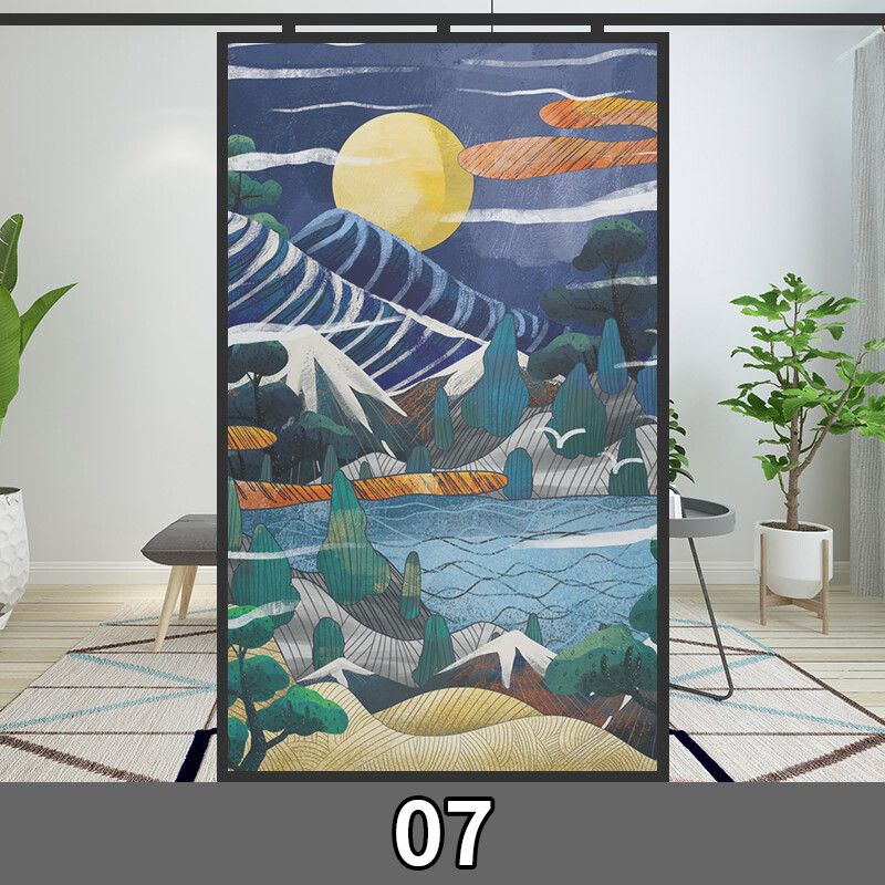 Window Film Japanese Static Cling Opaque Glass Sticker Home Decor