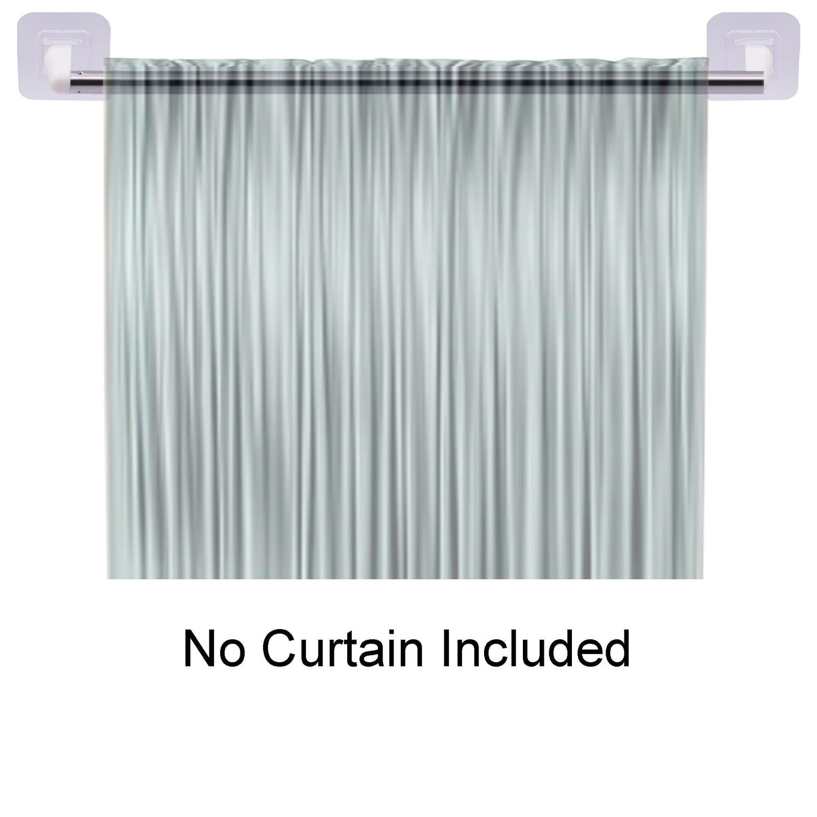 Type C 16″ – 39″ Self Adhesive No Drilling French Door Curtain Rod Petite cafe C