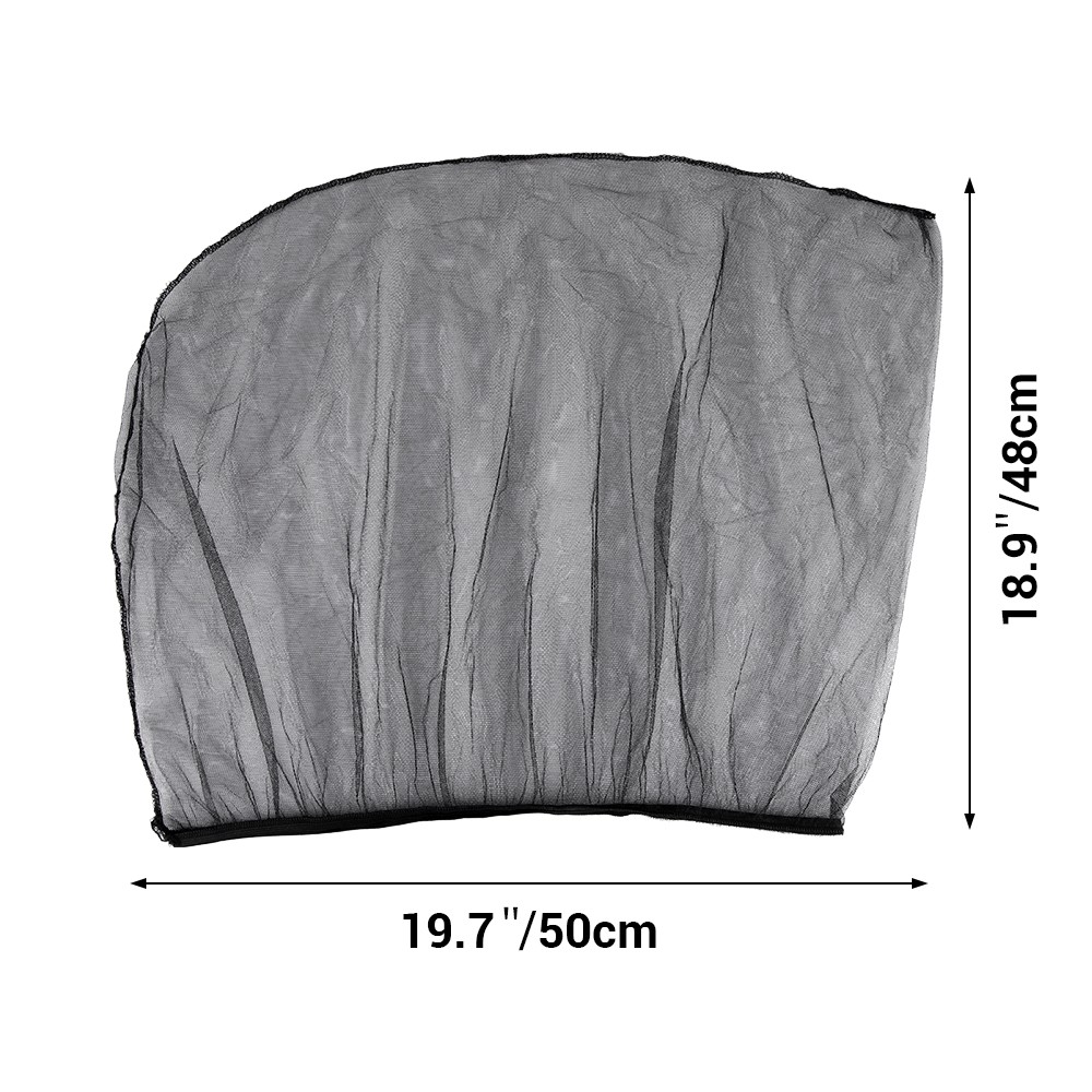 2PCS Car Rear Window Sun Shade Mosquito Net UV Protection Breathable for Sedan