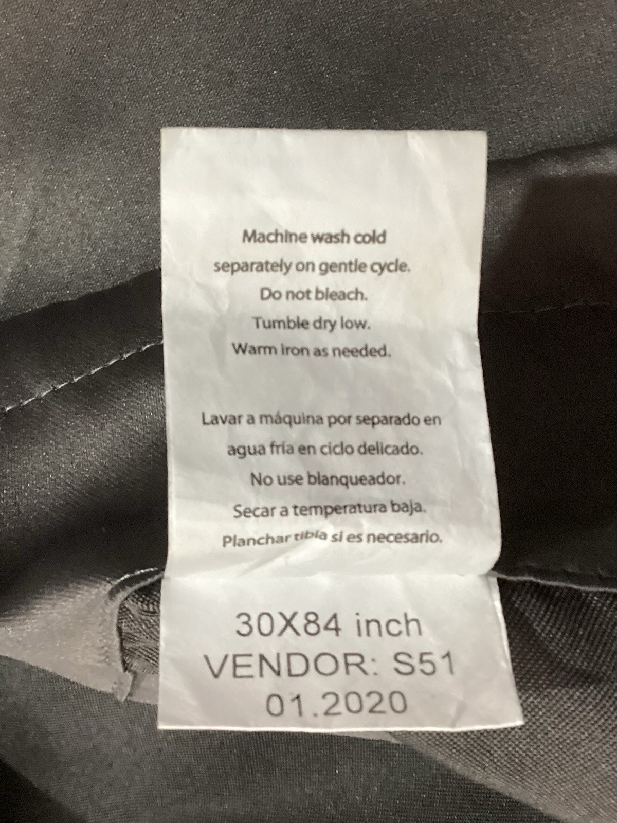 One Pair Of Gray Curtains – 2 Panels Each 30×84” — 100% Polyester, Machine Wash