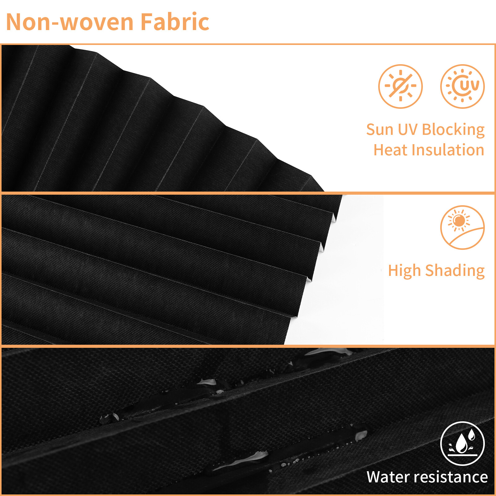 Window Shades Blinds Cordless Self Adhesive Temporary Pleated Paper Blinds Doors