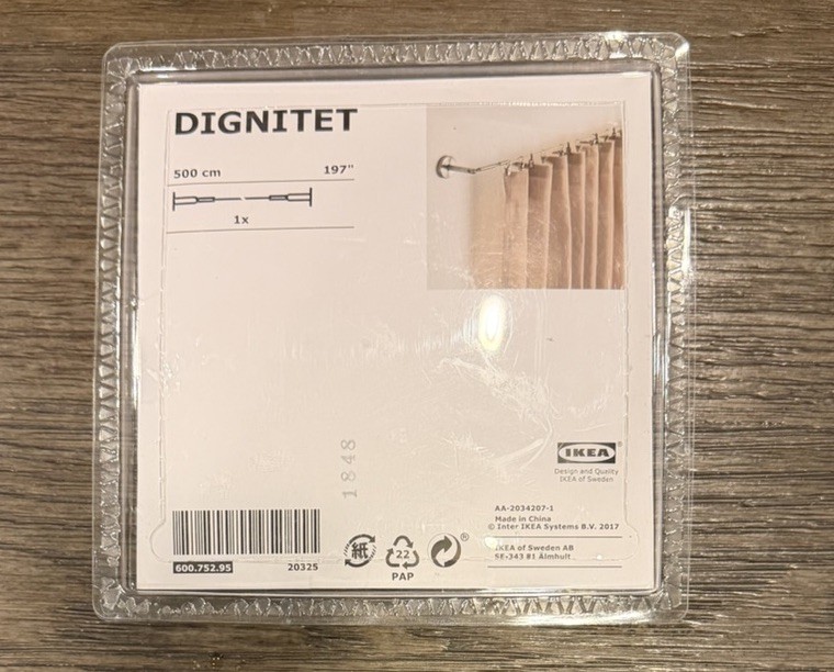Ikea Dignitet Curtain Wire Rod Cable Hanging System Stainless Steel 5m/197″ New