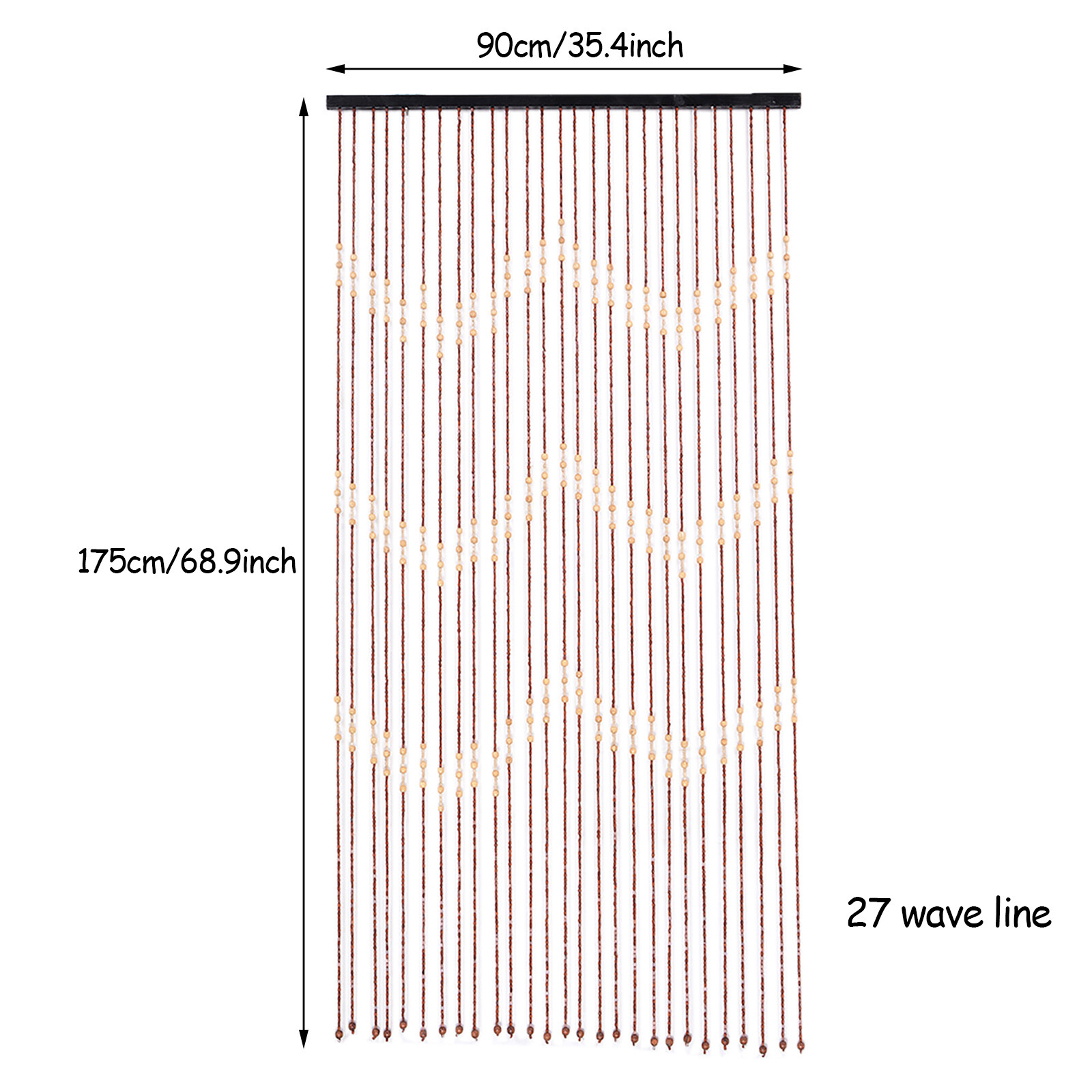 Natural Bamboo 90 Strands Handmade Curtain Beads Window Door Shoji Room Divider