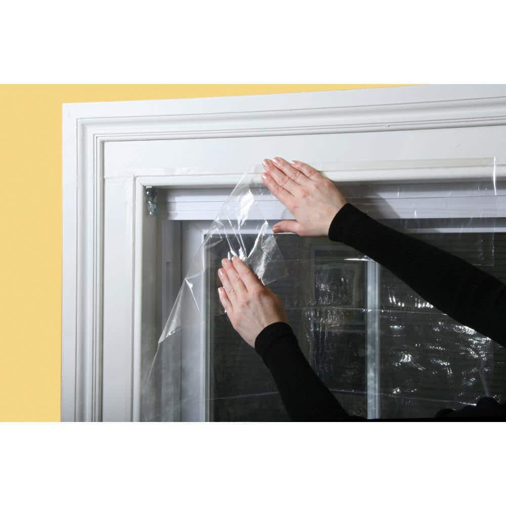 NEW Clear Plastic Patio Indoor Shrink Window Kit 84 In. X 110 In. Patio Doors
