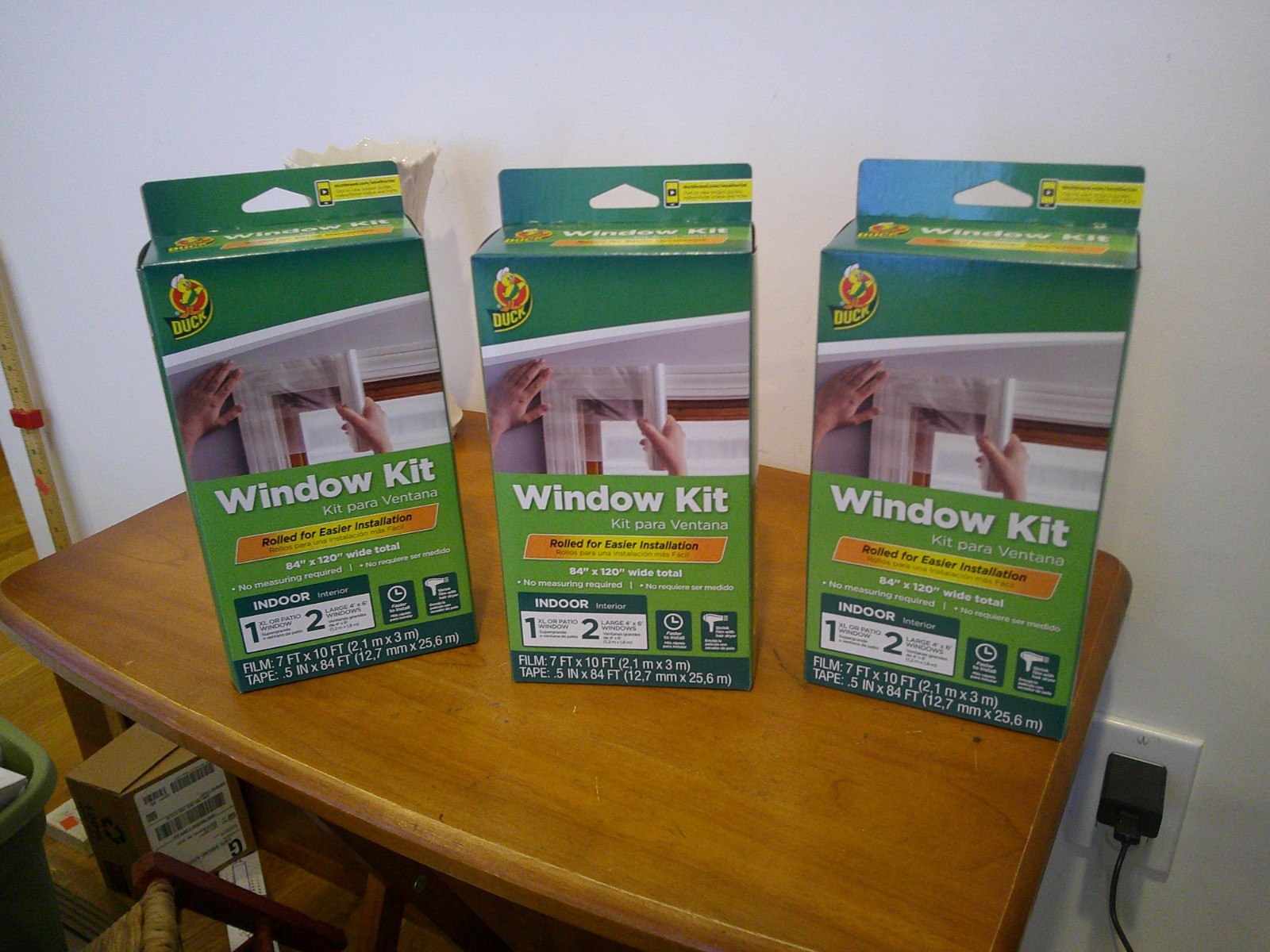 3 Window Film Kit Duck # 287408 Rolled Shrink – Clear, 84 in. x 120 in. 3 NEW