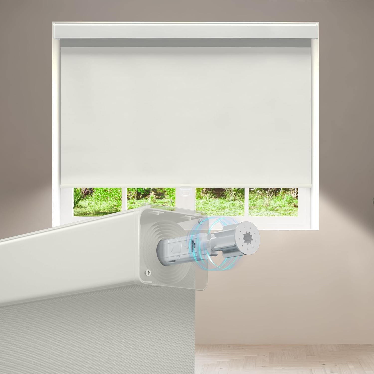 Cordless Blackout Roller Shades Thermal Insulated UV Blocking Window Blinds