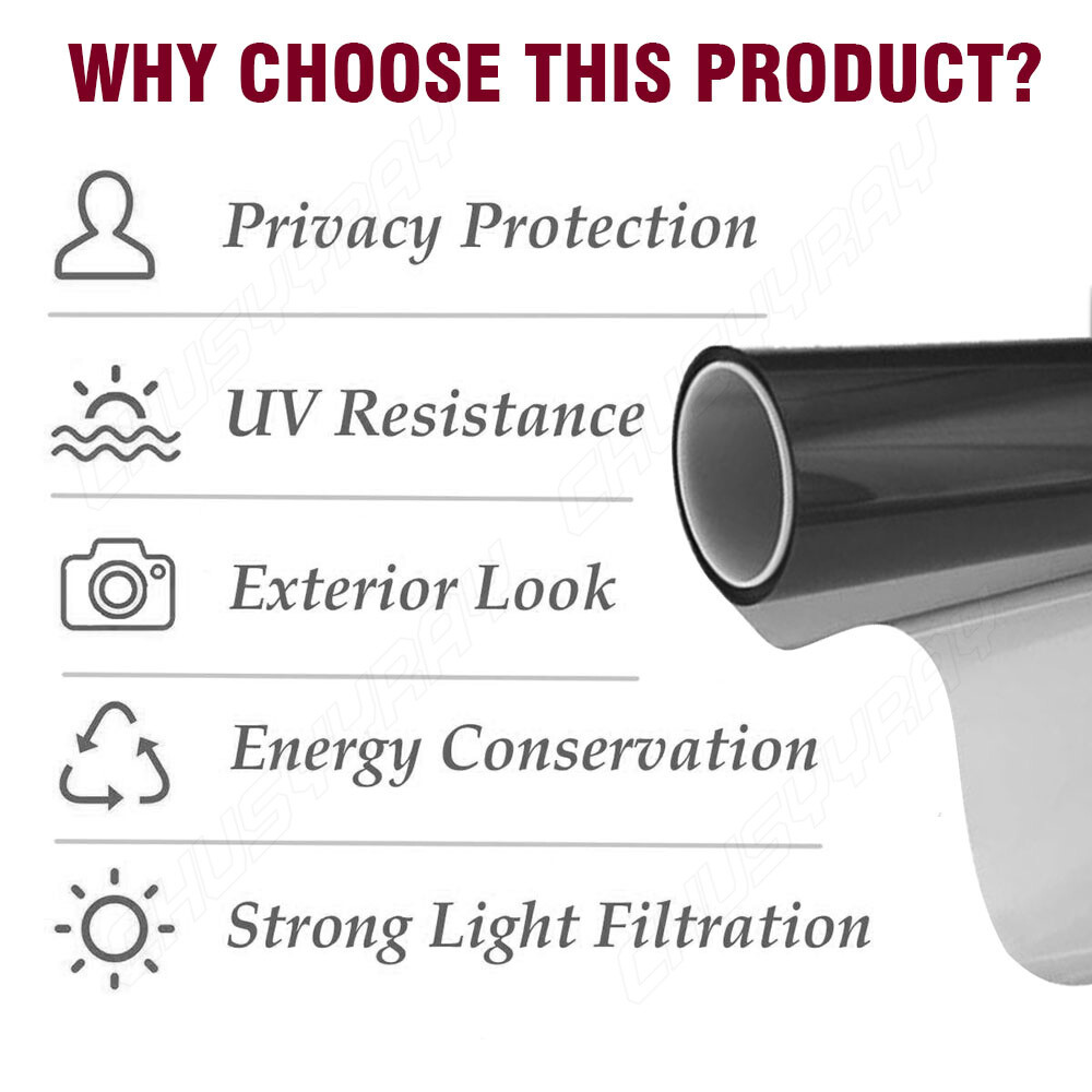 50X152CM Uncut Roll Window Tint Film 15% VLT 20″ Car Home Office Glass