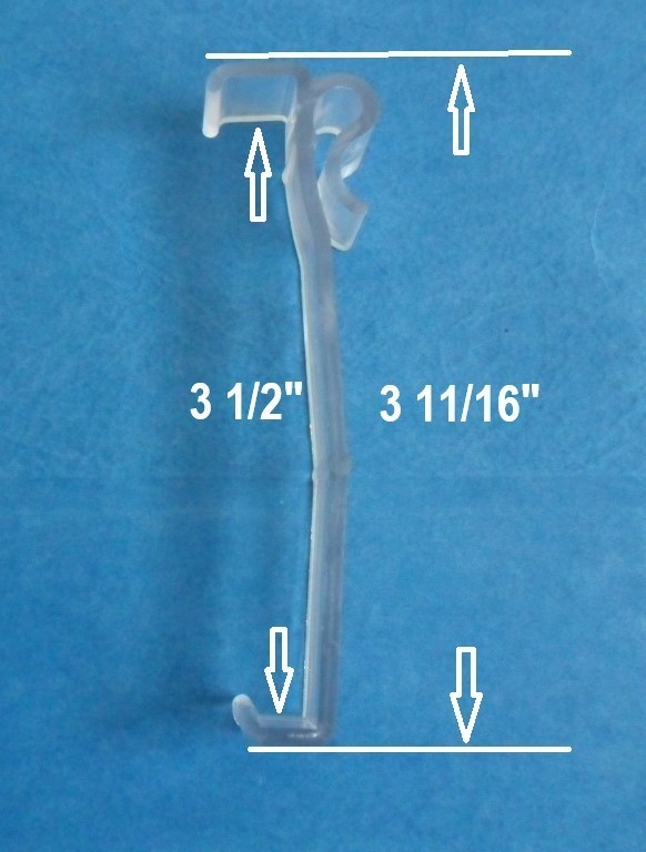 10 Pcs 3 1/2 Inch Clear Vinyl Valance Clips Faux & Wood Venetian Blinds 3.5 “