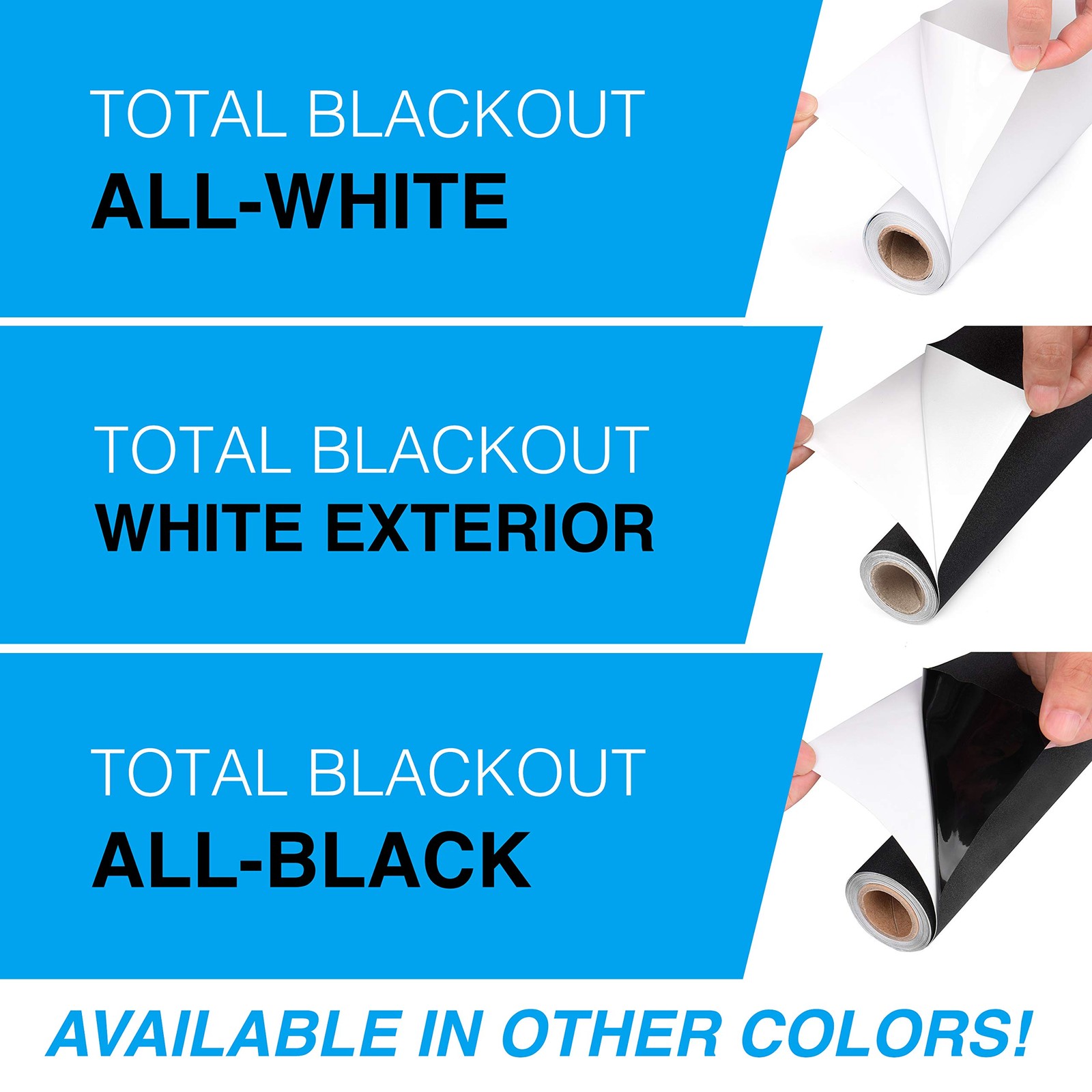 Total Blackout Window Film: 100% Light Blocking Film with White Sides – , Roo…