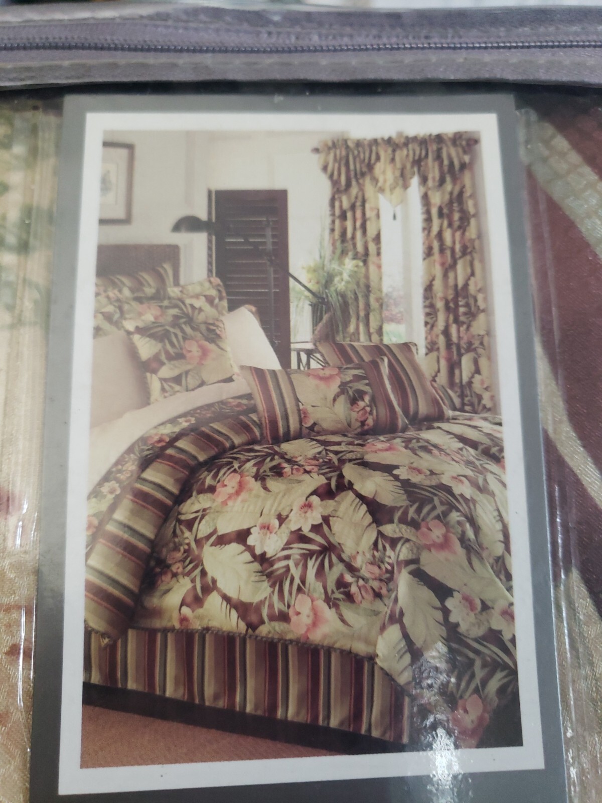CROSCILL Pole Top Drapery 82”X84” 2 Lined Panels/Tiebacks CHOCOLATE BRAZIL