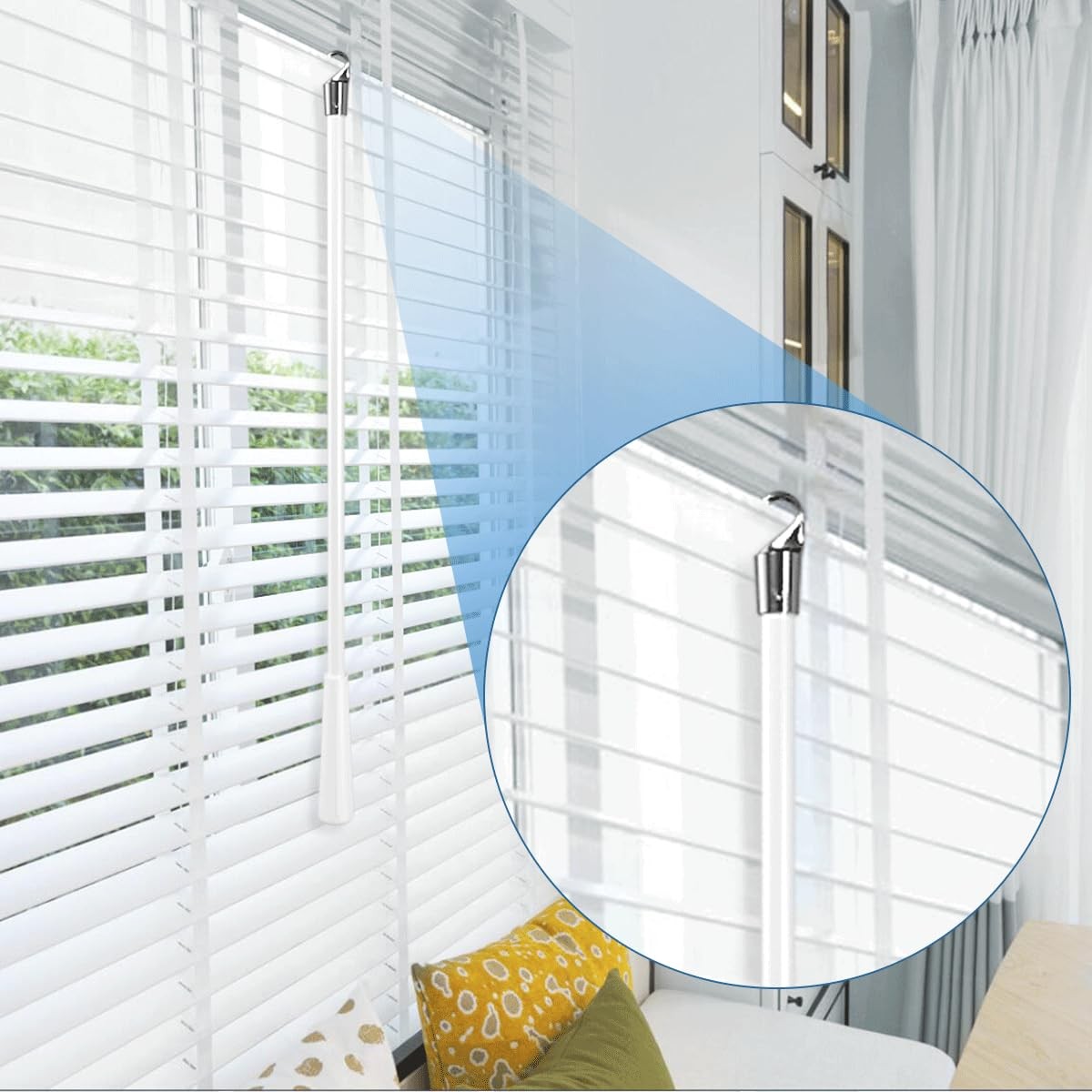 Quadafy 2 Pack 17 inch Blind Wand, Vertical Blinds One Size, 17 Inch