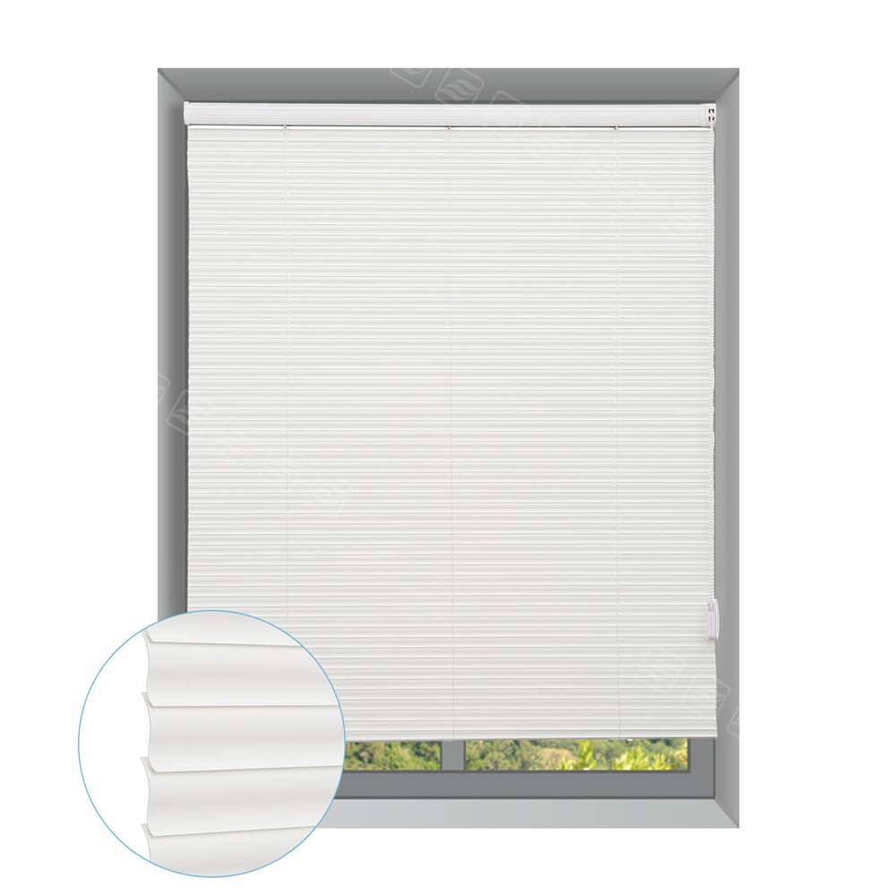 Corded Mini Blind Single Touch 1 Inch Window Shades in Choose Size Customize-S