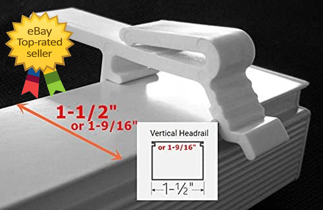 6Pcs Valance Clip Vertical Blinds Dust Cover Holder Bracket Head Rail