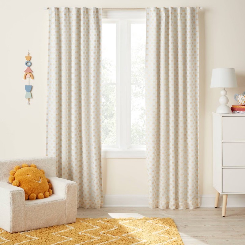 42"W x 84"L Clipped Dotted Kids' Blackout Window Curtain Panel
