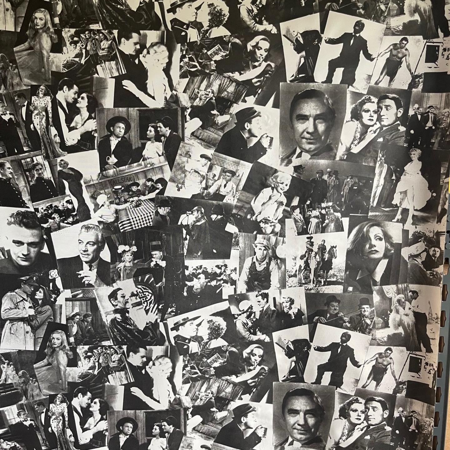 Retro 80s Spring Roller Window Shade HOLLYWOOD STARS Printed Vinyl Roll Up Blind