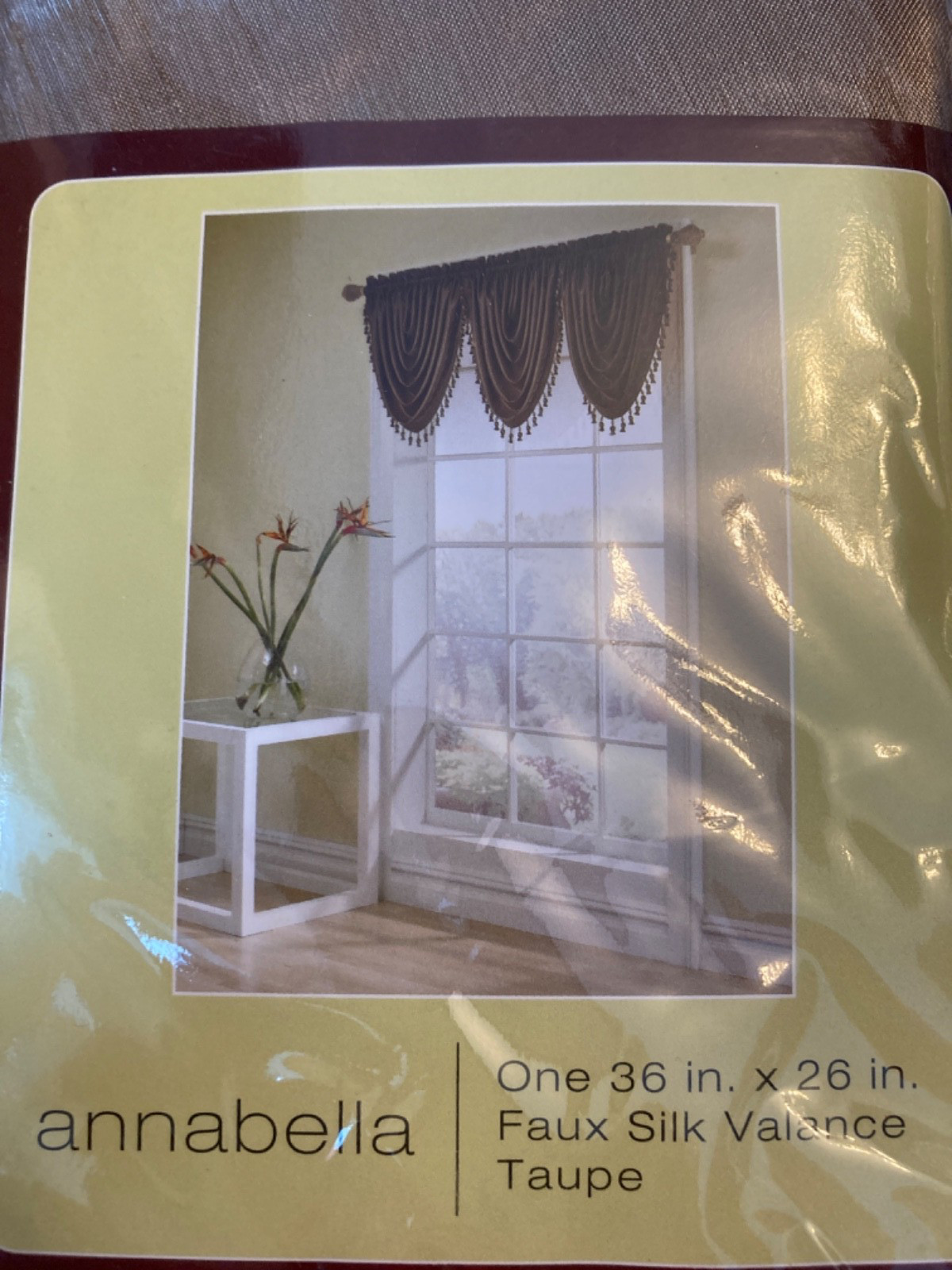 Faux Silk Valance 36in.x 26 in. Set of 2 individually packages New