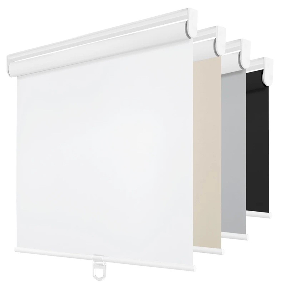ChrisDowa 100% Blackout Roller Shade Window Blind with Thermal Insulated UV Prot