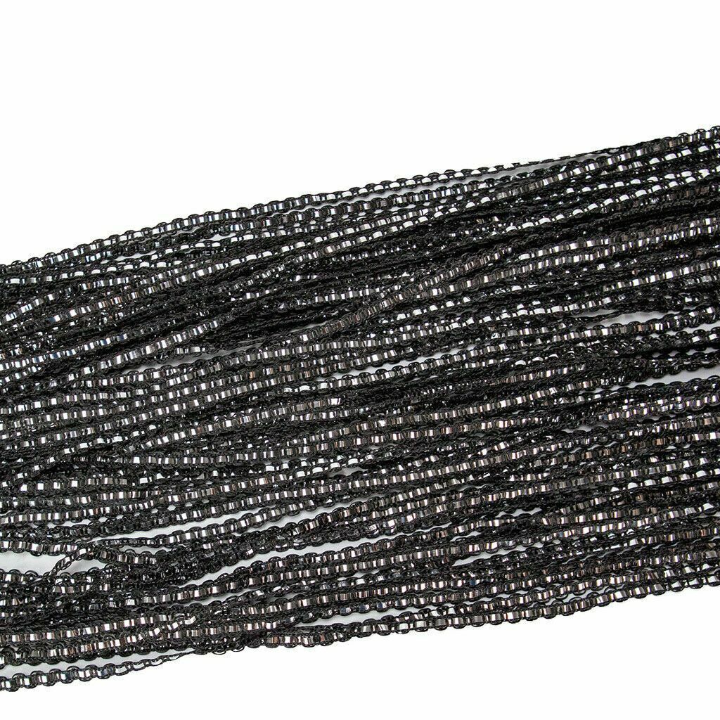 String Door Curtain Room Divider Crystal Tassel Fringe Beaded Window Panel BLACK