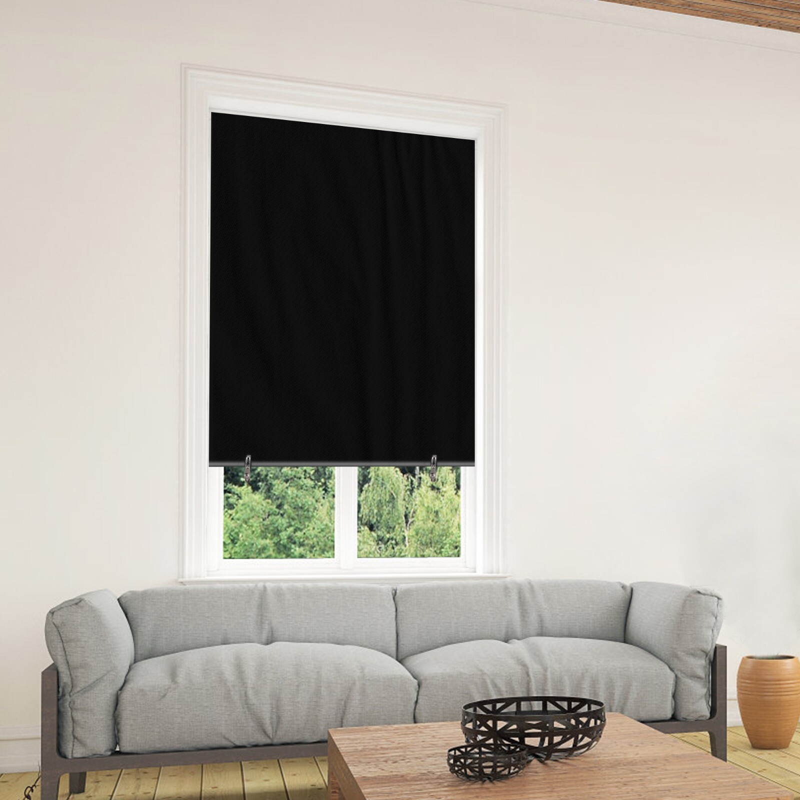 Blackout Roller Shades UV Protection Privacy DIY Blinds for Bedroom Media Room