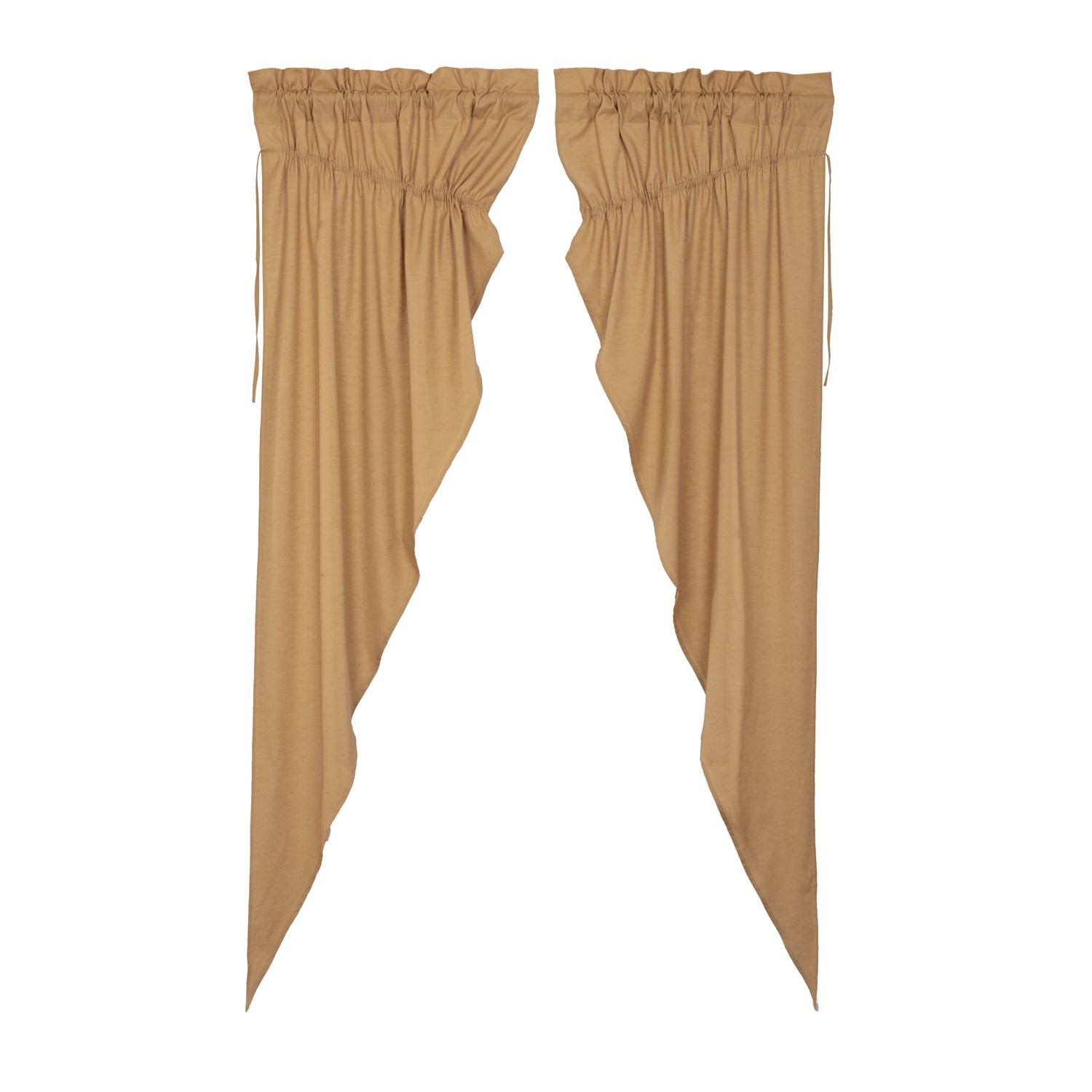 SIMPLE LIFE FLAX Antique White PRAIRIE Long CURTAIN SET Country Cottage