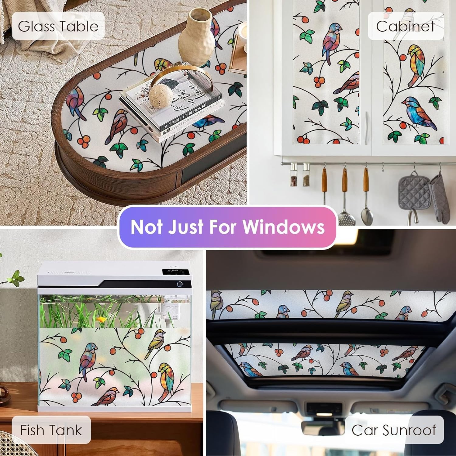 Window Privacy Film Stain Glass Window Film Rainbow Window Film Window Clings No