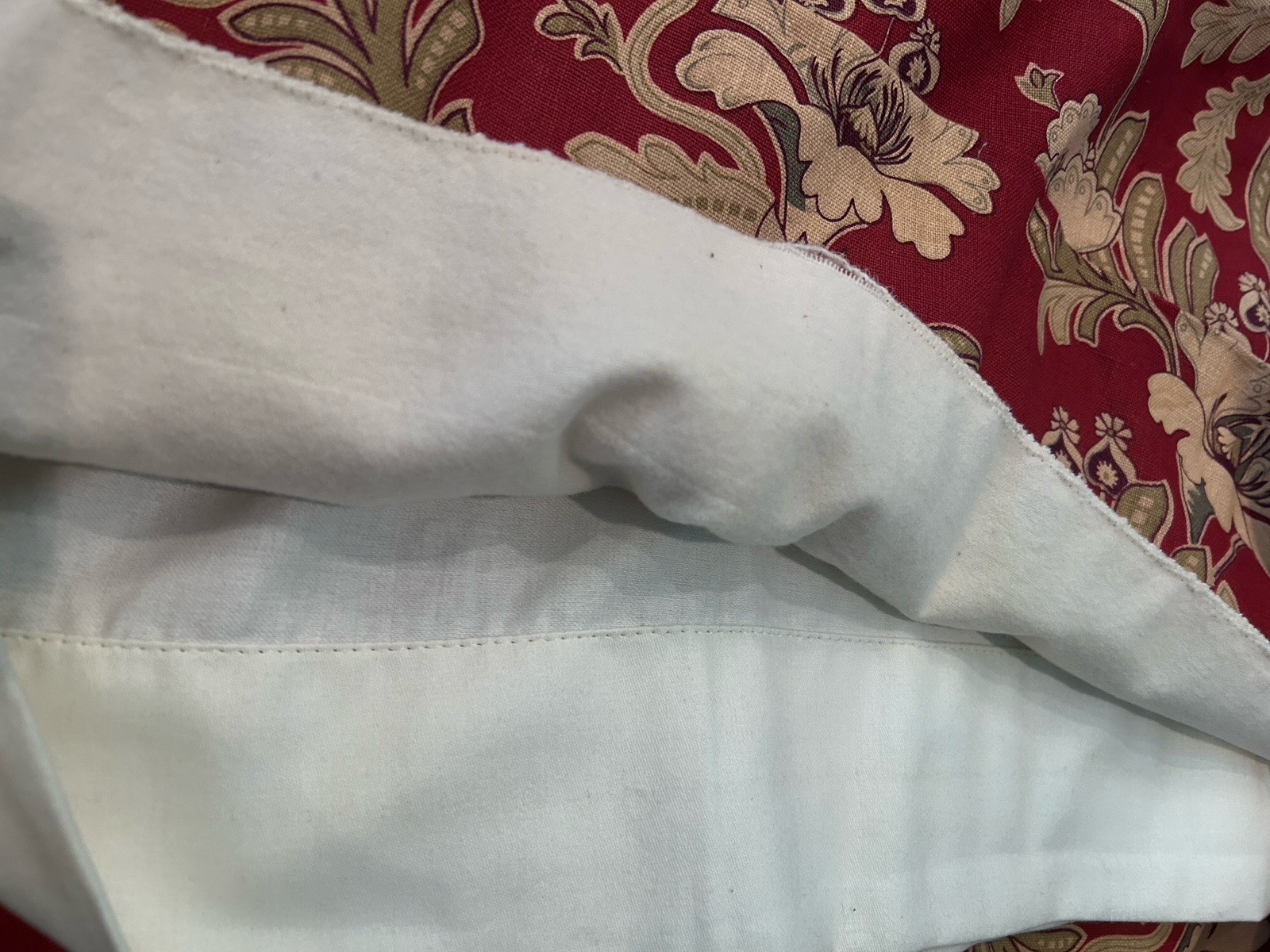 Set 4 Custom Interlined Flannel Extra Long Drapes Panels 118” Curtains Vintage