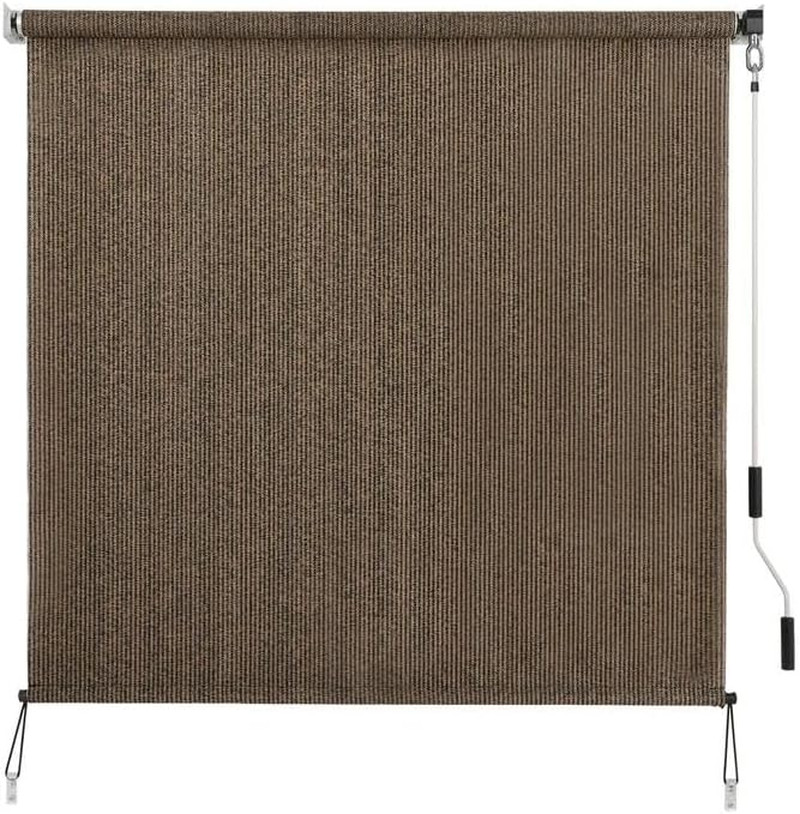Outdoor Sunshade Roller Shades 8′ W X 6′ H, Cordless Roll up Shade Blinds Privac
