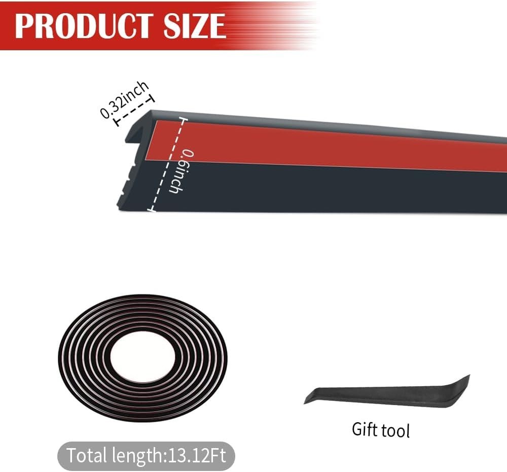 13.12FT Car Window Seal Strip,Rubber Automotive Weather Stripping for Car Window