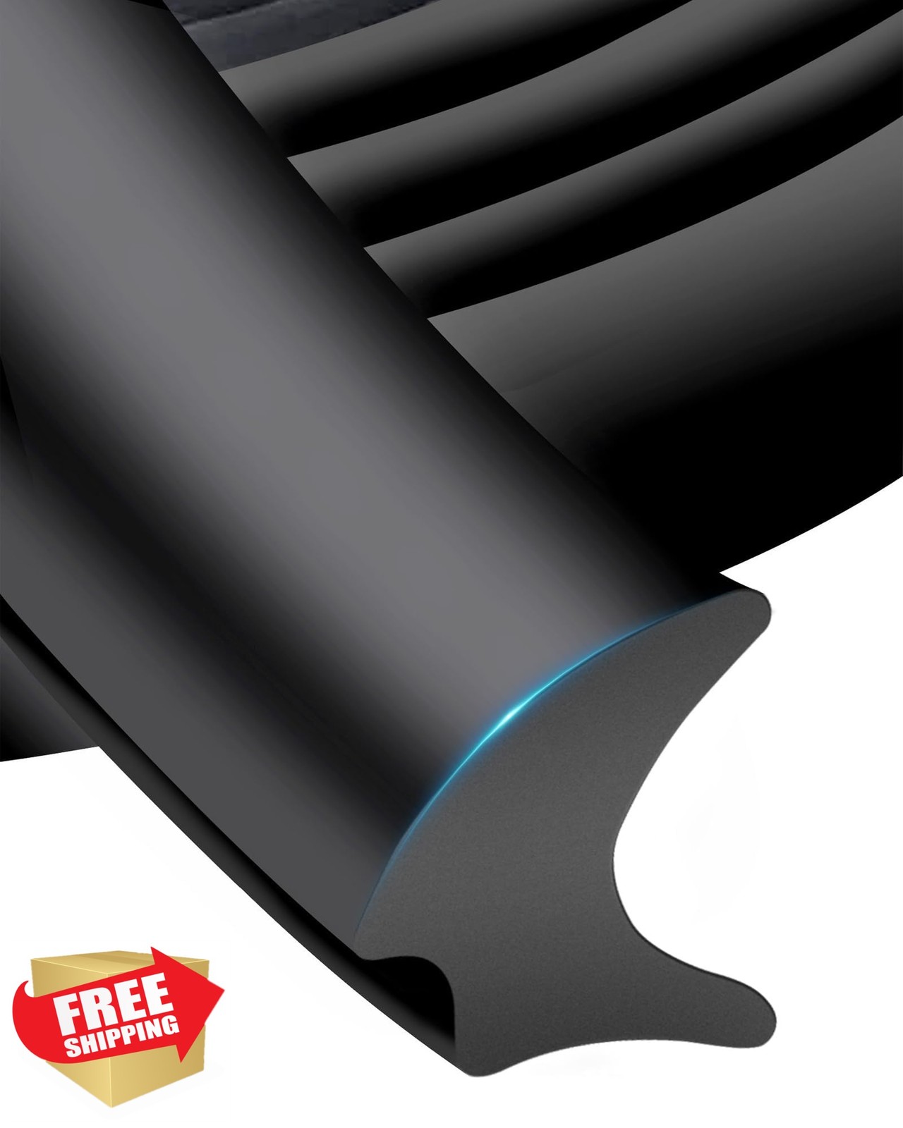 BOQNZN RV Window Seal Black 20 Feet Rubber Strip
