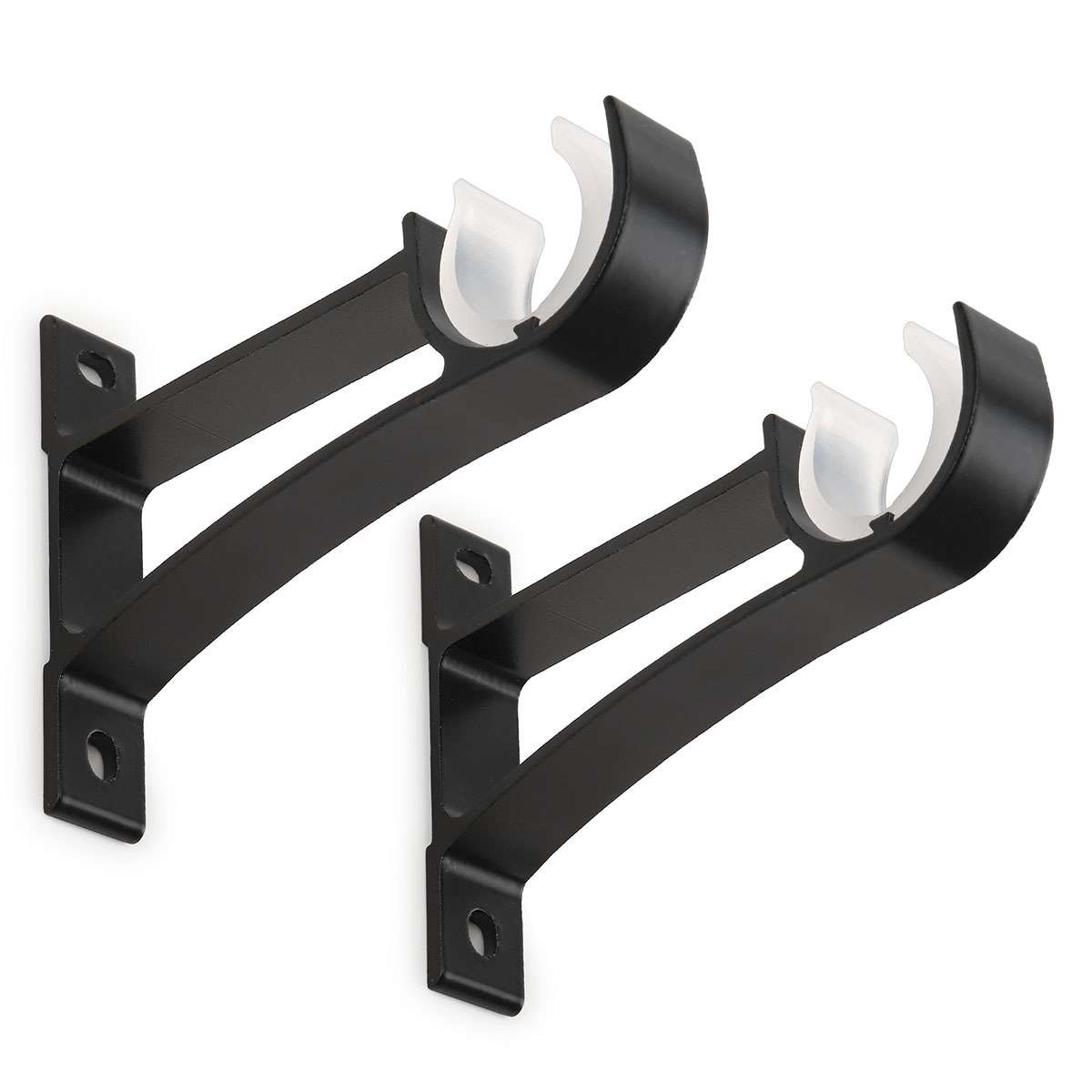 2-6pc Aluminum Alloy Single Curtain Rod Brackets Window Wall Holders for Drapery