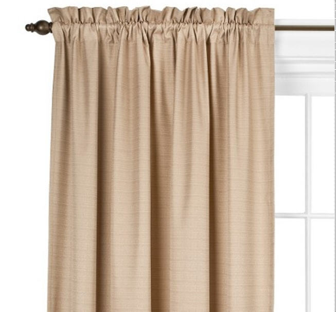 2 Panels – Eclipse BRAXTON Blackout Drapes – 63″ L KHAKI Tan Beige 🌟NEW🌟