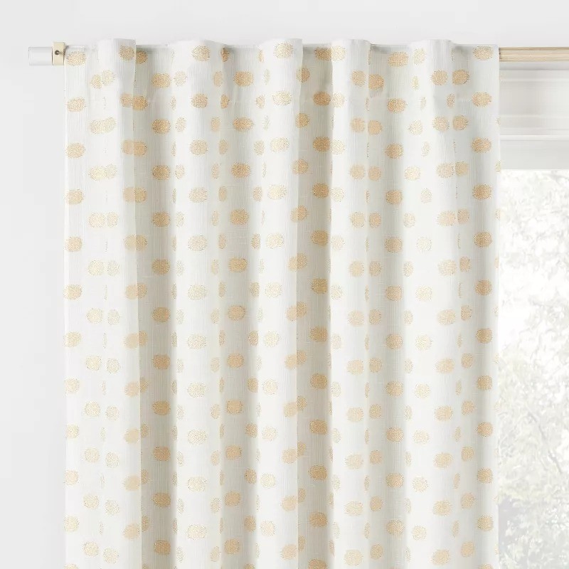 42"W x 84"L Clipped Dotted Kids' Blackout Window Curtain Panel