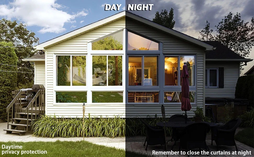 One Way Mirror Tint Window Film Privacy Protect UV Reflective Sun Block For Home