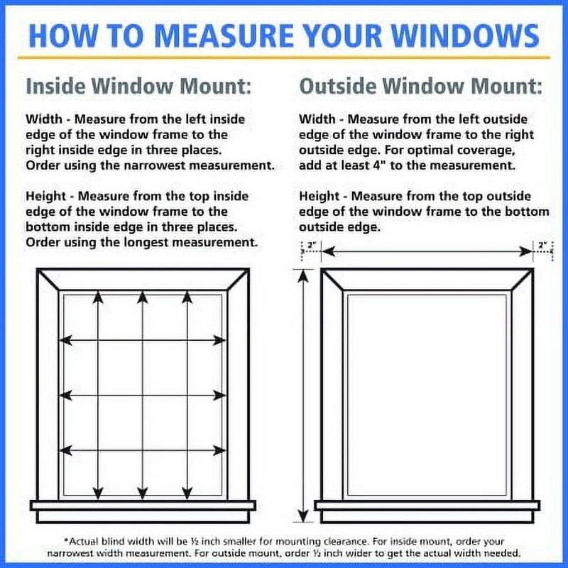 Cordless Vinyl Mini Blinds Light Filtering Indoor Window Treatment Easy Install