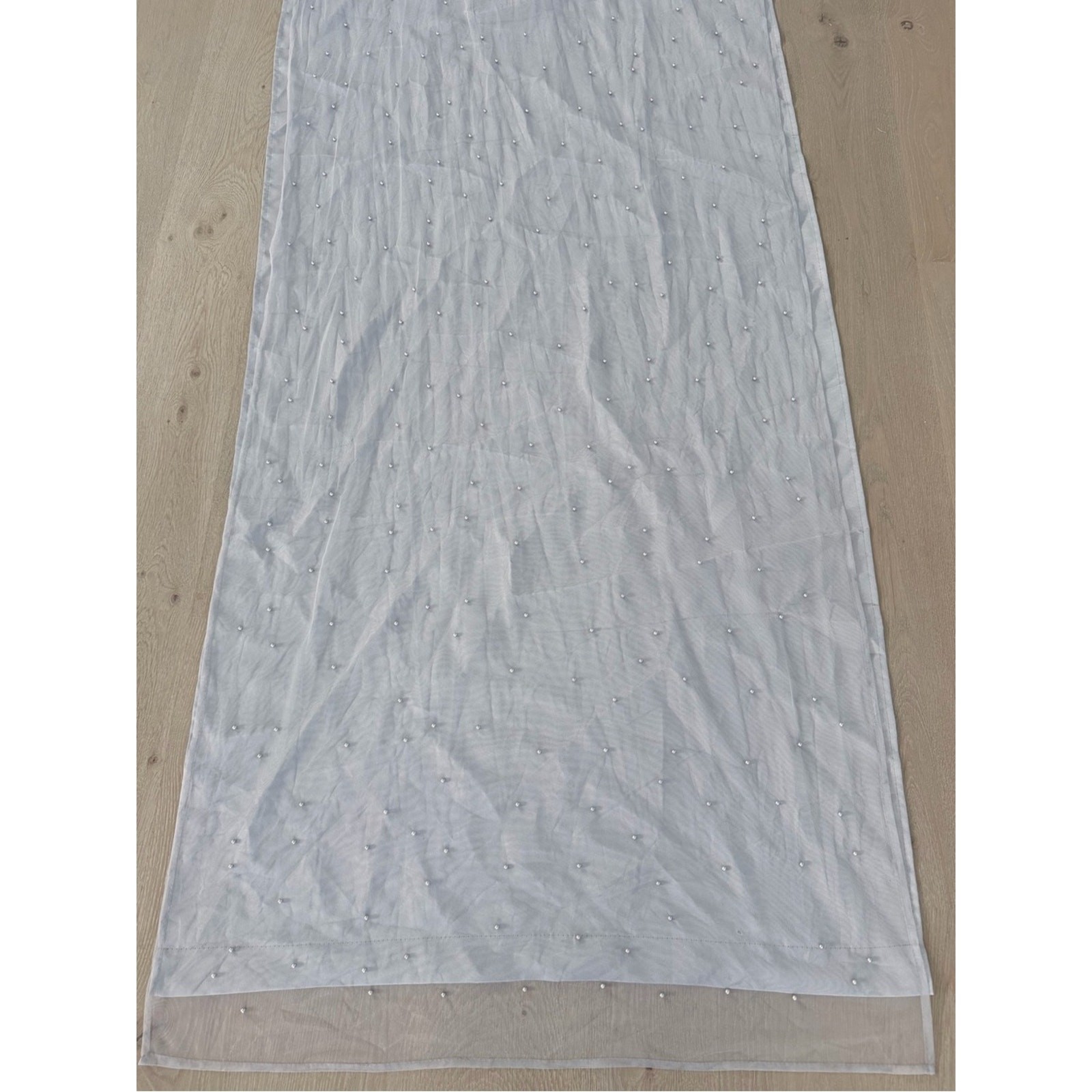 Kenzie Home Elegant Silver Grommet Blackout Curtain Panels with pearls